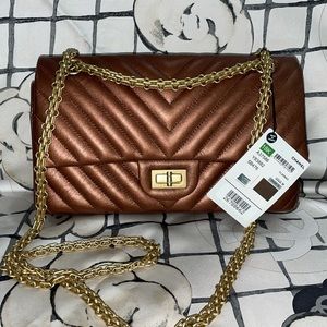 Chanel Reissue 2.55 18K Bronze Rose Gold Chevron Gold Hardware GHW NWT